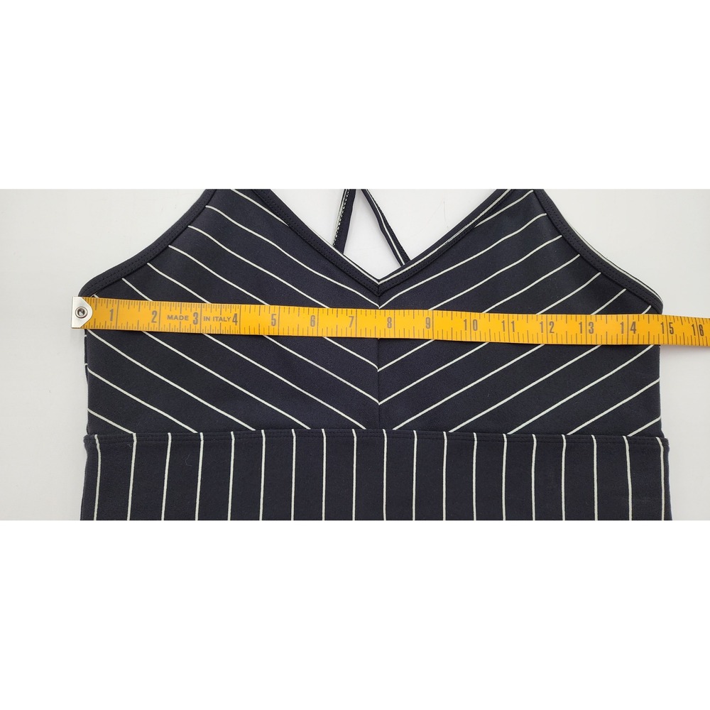 Glyder Striped Activewear Set Womens Large Black White Crossback Yoga EXC - Picture 9 of 16